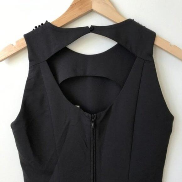 H&M Dark Gray Beaded Sheath Dress Size 8 - Picture 4 of 7